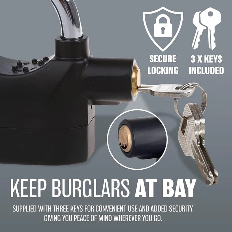 “Anti-Theft Alarm Lock – Security Padlock with Siren”  “Heavy Duty Alarm Lock for Bike, Gate & Door Security”  “Smart Anti-Theft Alarm Padlock – 110dB Siren”  “Waterproof Anti-Theft Alarm Lock for Outdoor Use